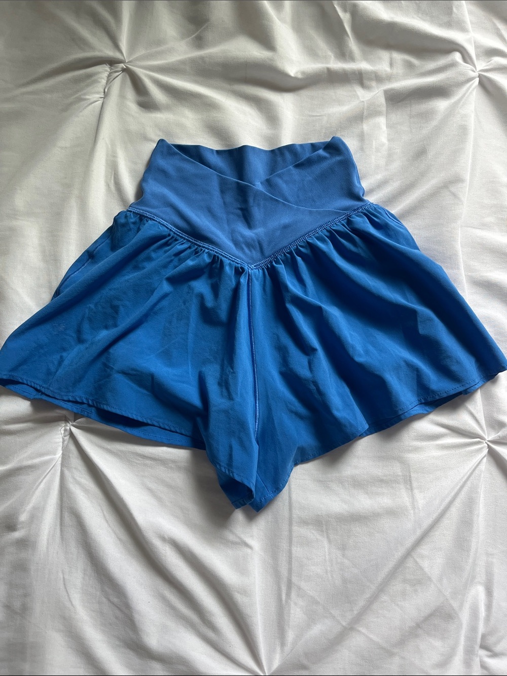 Aerie Blue Crossover High-Waist Flow Skort *size XXS
